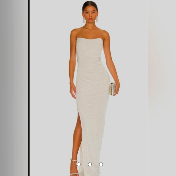 NWT Katie May Sway Gown in Champagne - Picture 1 of 6